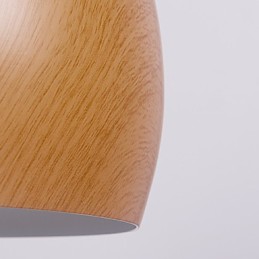 レトロなペンダントライト 木目調メタルカフェペンダントランプ