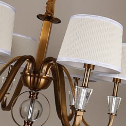 ラスティックロッジ ヴィンテージ クリスタル ミニスタイル 電気メッキ メタル シャンデリア