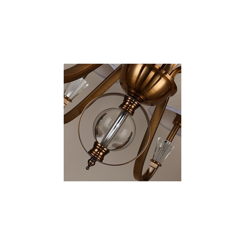 ラスティックロッジ ヴィンテージ クリスタル ミニスタイル 電気メッキ メタル シャンデリア