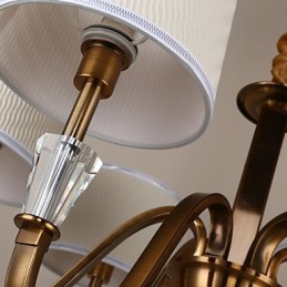 ラスティックロッジ ヴィンテージ クリスタル ミニスタイル 電気メッキ メタル シャンデリア