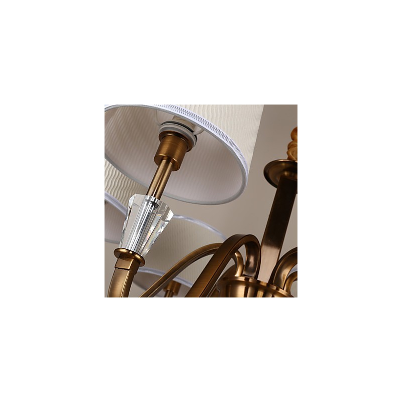 ラスティックロッジ ヴィンテージ クリスタル ミニスタイル 電気メッキ メタル シャンデリア