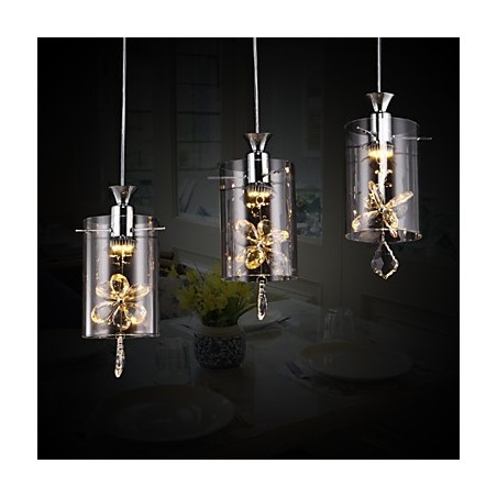 モダンコンテンポラリークリスタルその他ガラスペンダントライト