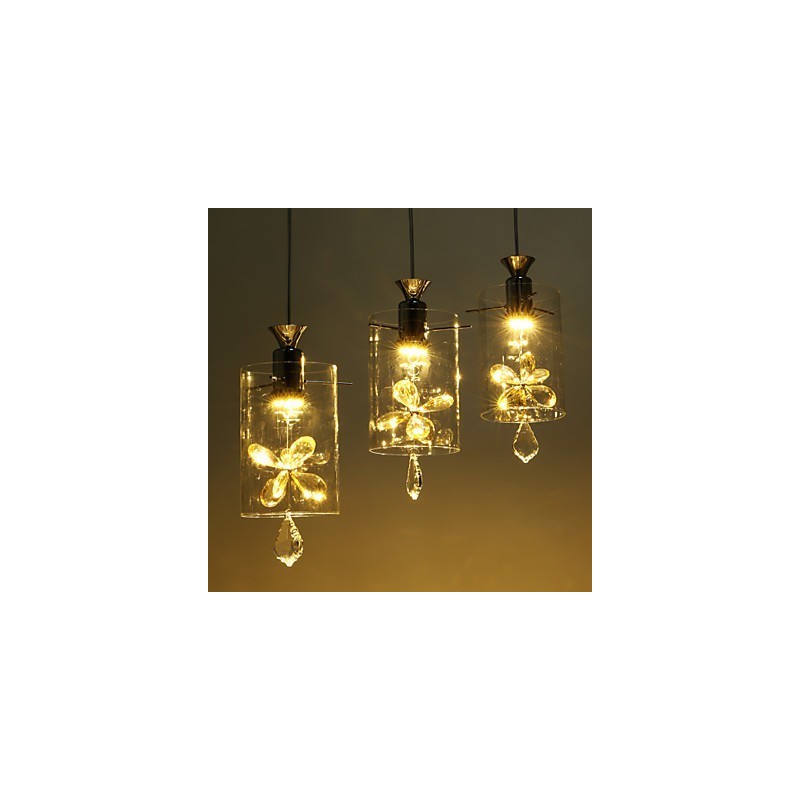 モダンコンテンポラリークリスタルその他ガラスペンダントライト