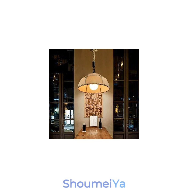 A Brief Vogue Lights 半円型麻ロープシャンデリア