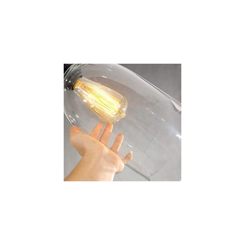 契約されたアメリカのカントリー大型クリスタルクロックドロップライト古代の方法を復元