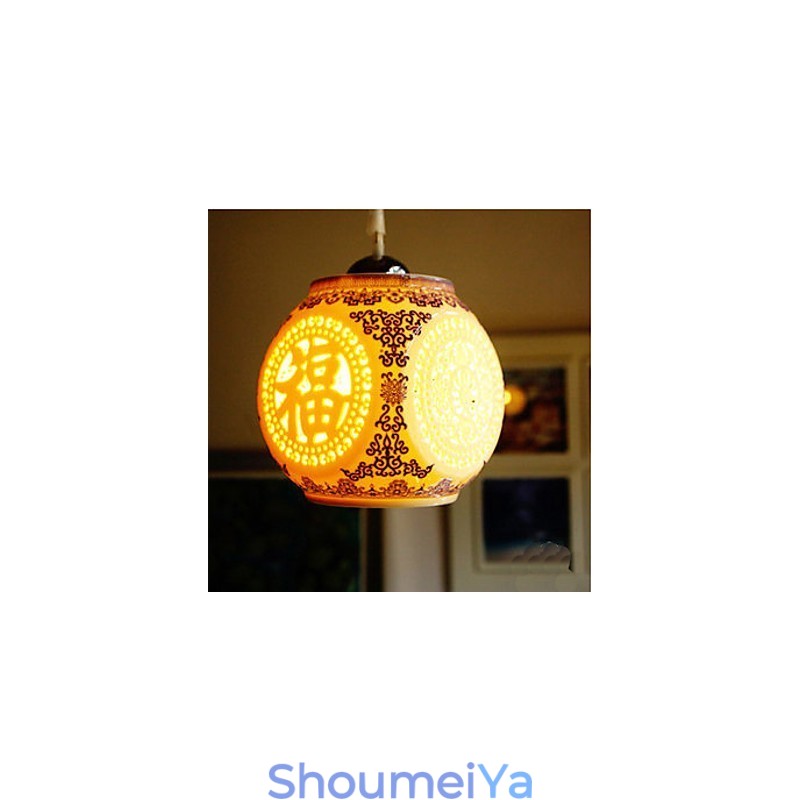 レトロ セラミック ランプ 階段 ブルー シングル ヘッド シャンデリア クリエイティブ