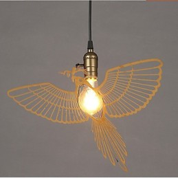レトロな切り絵アート 鳥のメッキ