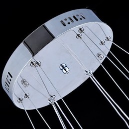 クリスタルペンダントライト 天井ランプ シャンデリア照明器具 4つのリング付き