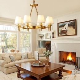 純真鍮製ラウンドシャンデリアペンダントライト 伝統的クラシック