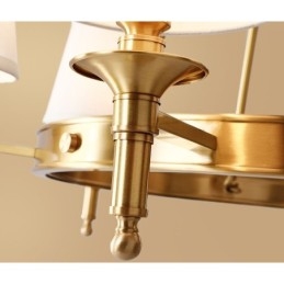 純真鍮製ラウンドシャンデリアペンダントライト 伝統的クラシック