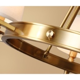 純真鍮製ラウンドシャンデリアペンダントライト 伝統的クラシック