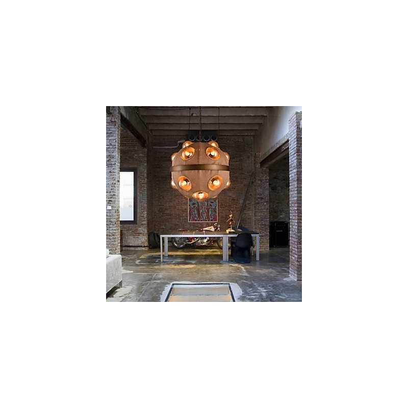 カントリー ペインティング メタル シャンデリア ペンダント ライト ベッドルーム