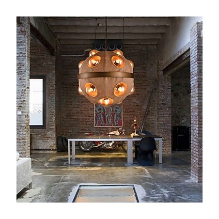 カントリー ペインティング メタル シャンデリア ペンダント ライト ベッドルーム