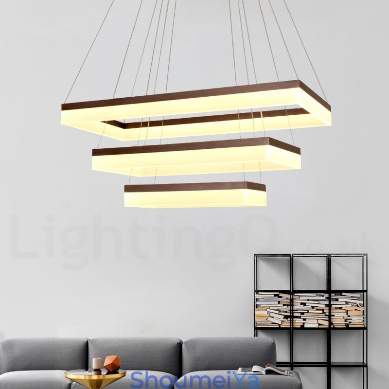 Wi-Fi スマート調光機能付き 3 段モダン コンテンポラリー スタイル ホーム ペンダント ライト