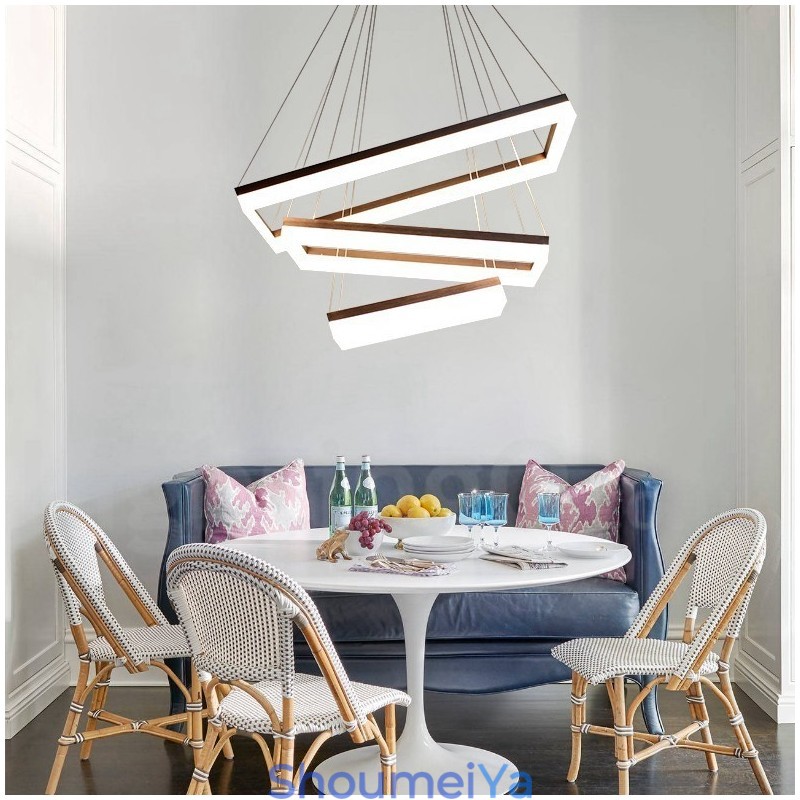 Wi-Fi スマート調光機能付き 3 段モダン コンテンポラリー スタイル ホーム ペンダント ライト