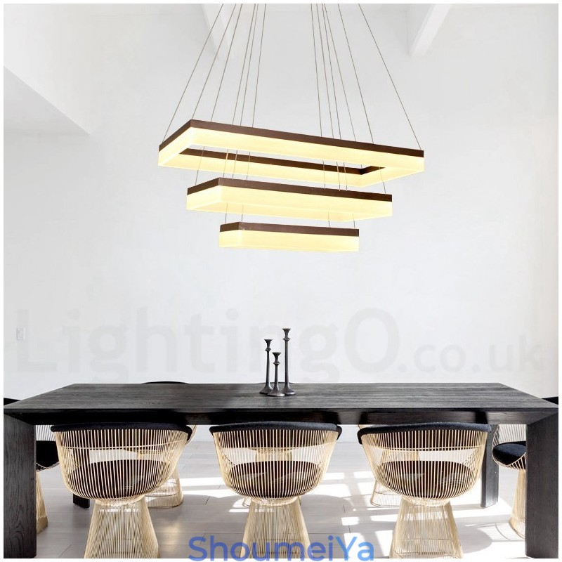 Wi-Fi スマート調光機能付き 3 段モダン コンテンポラリー スタイル ホーム ペンダント ライト