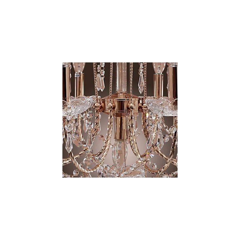 9 個のライトを備えたエレガントなクリスタル シャンデリア