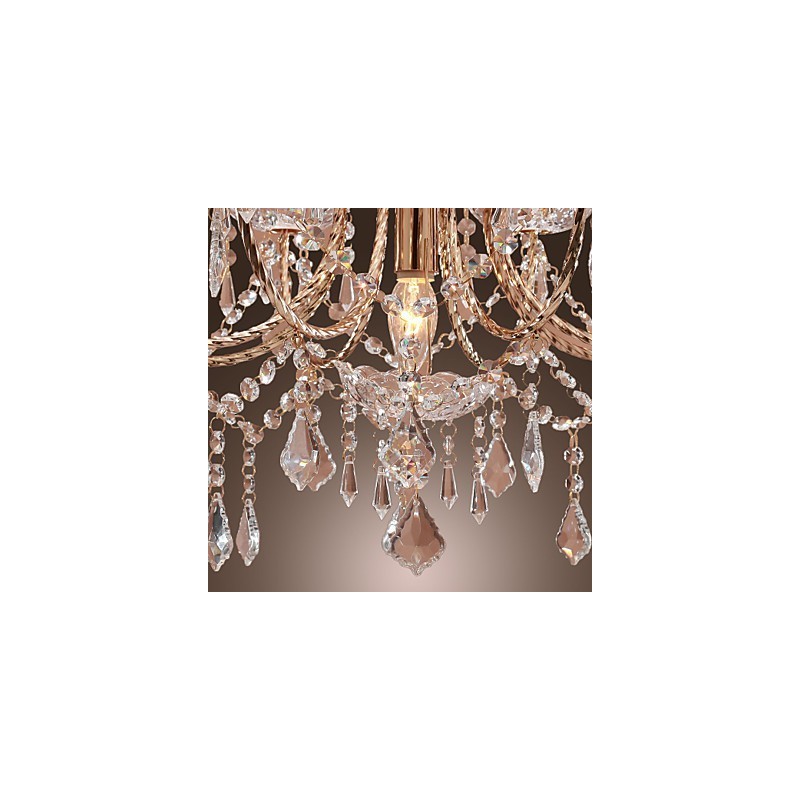 9 個のライトを備えたエレガントなクリスタル シャンデリア