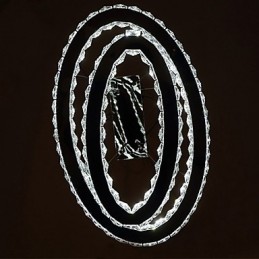 楕円形のダブルリングを備えたモダンなクリスタルペンダントライト