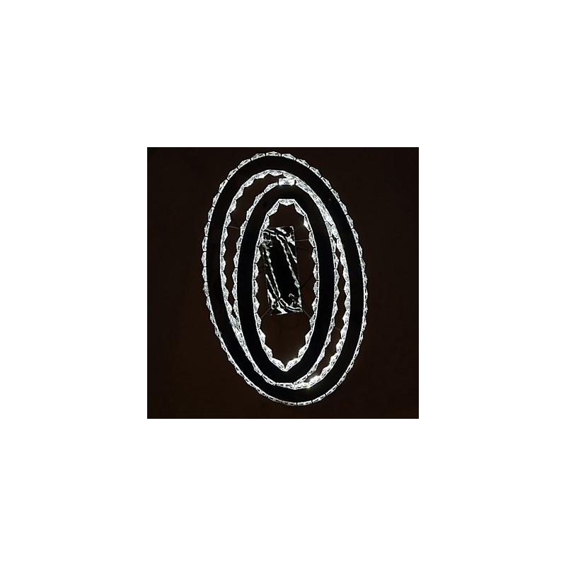 楕円形のダブルリングを備えたモダンなクリスタルペンダントライト