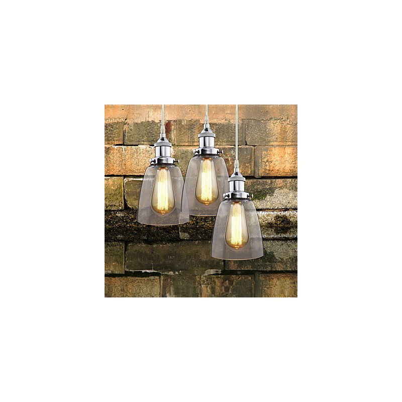 モダンクロームガラスヴィンテージインダストリアルレトロフィッティングエジソンペンダントライトカフェポーチライト