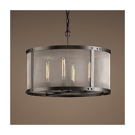 透明シェード付き4灯ペンダントライト