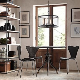 透明シェード付き4灯ペンダントライト