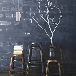 GE 05032 8W 136mm 1灯ミニペンダントライト パウダーホワイト アルミニウム