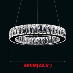 クリスタルシャンデリアライト照明モダンシングルリングK9大型クリスタル屋内天井照明器具