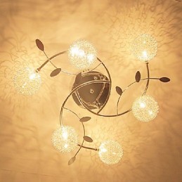 モダンコンテンポラリークリスタル電気メッキフラッシュマウント