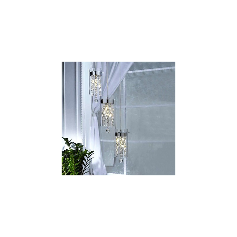 ガラスシェード付き芸術的なクリスタルペンダントライト