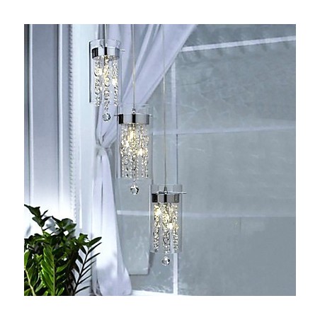 ガラスシェード付き芸術的なクリスタルペンダントライト