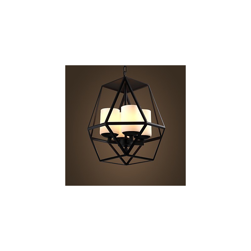 トップレベルのアメリカンヴィンテージブラックアイアンランプモダンシャンデリアシャンデリア4灯