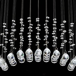 伝統的なクラシッククリスタルクロームメタルフラッシュマウント