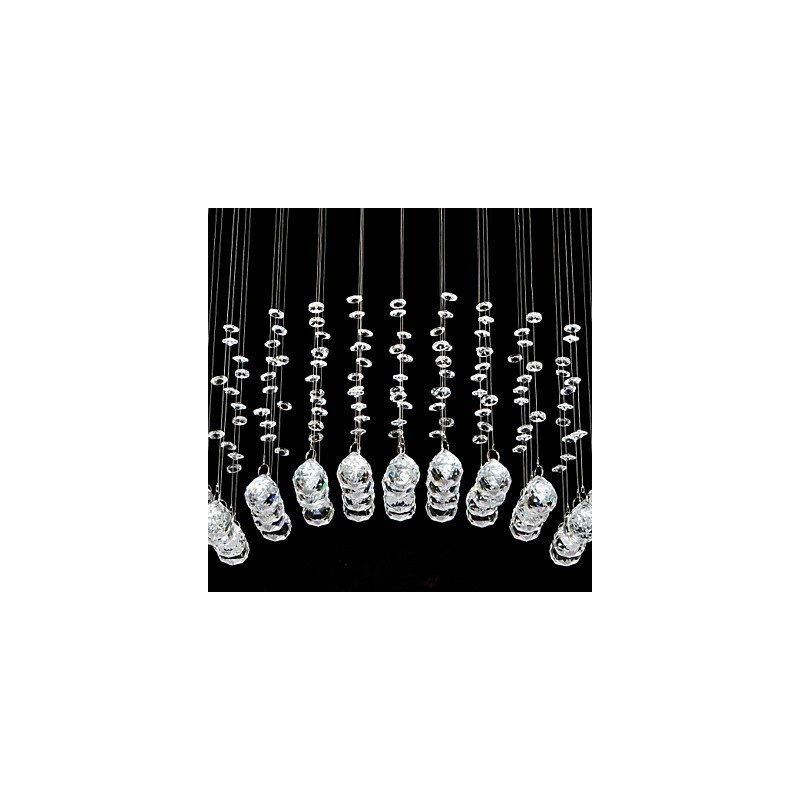 伝統的なクラシッククリスタルクロームメタルフラッシュマウント