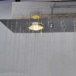 伝統的なクラシッククリスタルクロームメタルフラッシュマウント