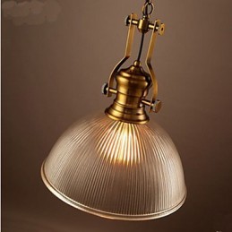 アメリカンレトロヨーロピアンシングルヘッドクリアガラスシャンデリア