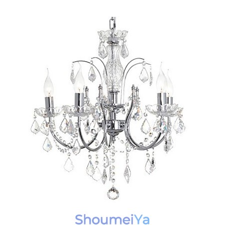 伝統的なクラシッククリスタルクロームメタルシャンデリア