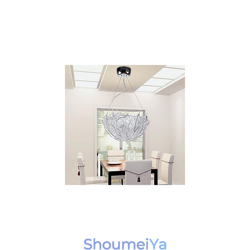 モダンコンテンポラリーシルバーメタルペンダントライト