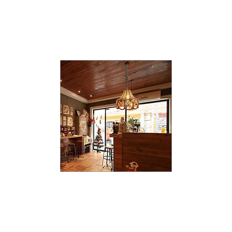 アメリカンカントリーヴィンテージアイアンシャンデリア工業用ヘンプ