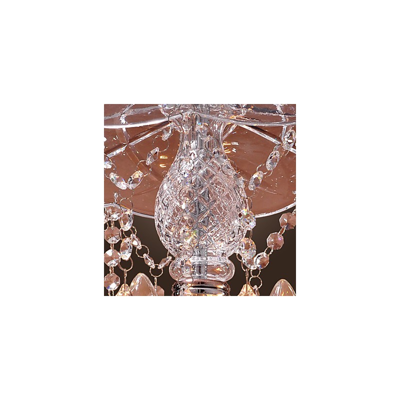 ガラスシェードの 3 つのライトを備えたモダンなクリスタル ペンダント ライト