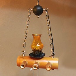 アメリカンカントリーアンティーク竹シングルヘッドシャンデリア