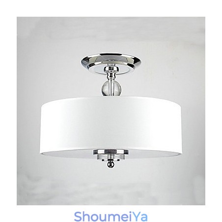 モダンでスタイリッシュなフランネルシェード付き3灯ペンダント