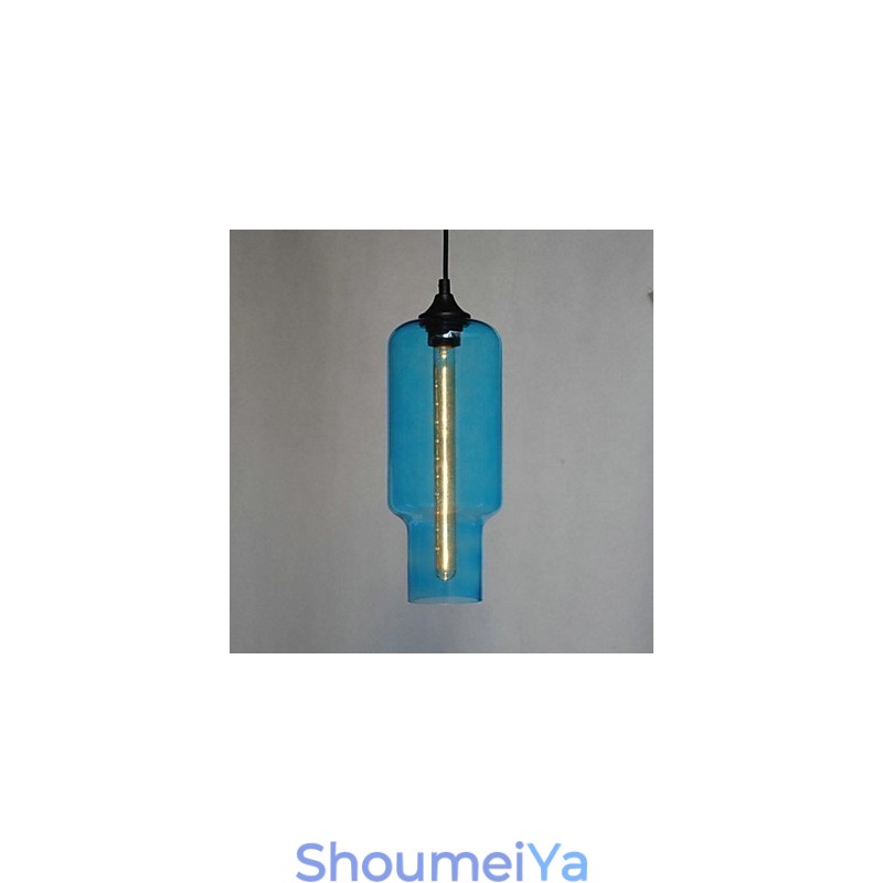 ブラウンのバブルデザインのモダンなガラスペンダントライト