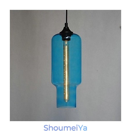 ブラウンのバブルデザインのモダンなガラスペンダントライト