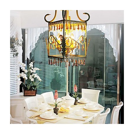 ヨーロッパの田舎風ドロップライト アメリカンカントリー 長方形シェルランプ ポーチランプ