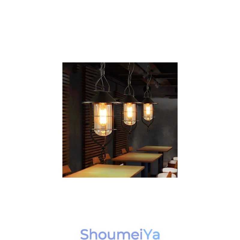 レトロミニスタイルペインティングメタルペンダントライト