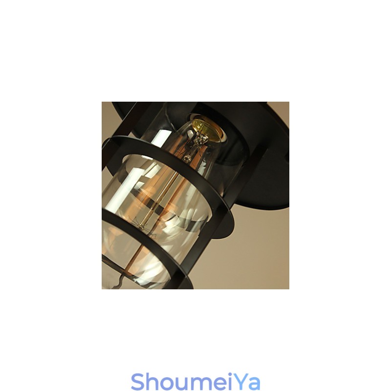 レトロミニスタイルペインティングメタルペンダントライト