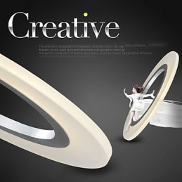 ペンダントライト 丸型天井シャンデリア ミルキーアクリル天井ランプ シングルリング付き