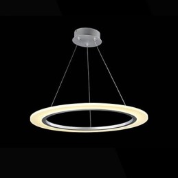 ペンダントライト 丸型天井シャンデリア ミルキーアクリル天井ランプ シングルリング付き